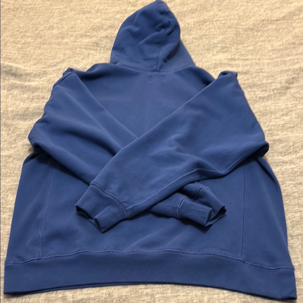 Patta Men’s Blue Sweatshirt Hoodie with Ribbed Cuffs - Picture 3 of 3